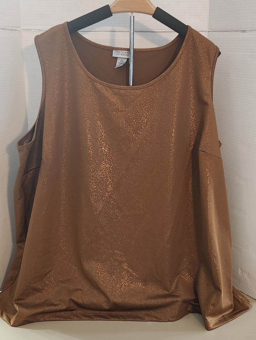 Catherines Metallic Bronze Sleeveless Tank Top